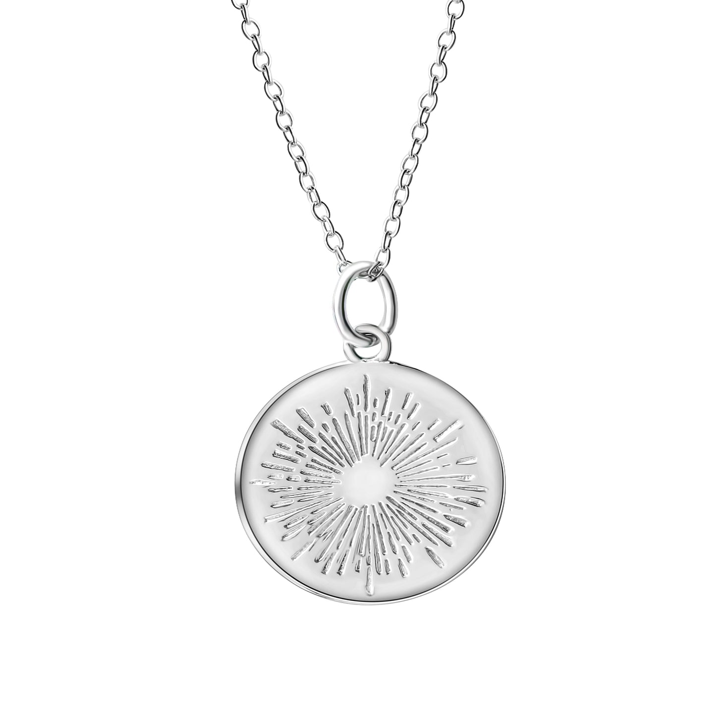 Designer Schmuck Kette mit Sonne Anhänger 925er Sterling Silber