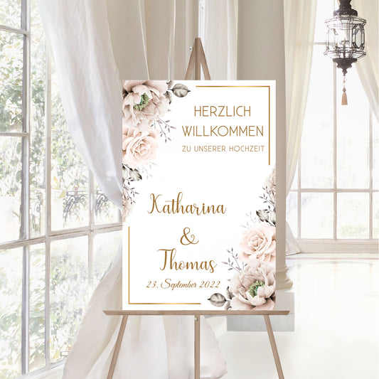 Willkommensschild Hochzeitsschild Hochzeit Poster Hochzeitsgescehenk